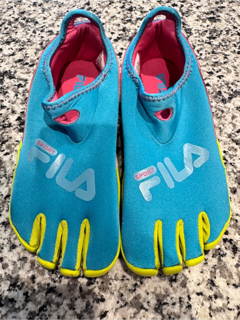 FILA Pink and Teal Slip-On Athletic Shoe